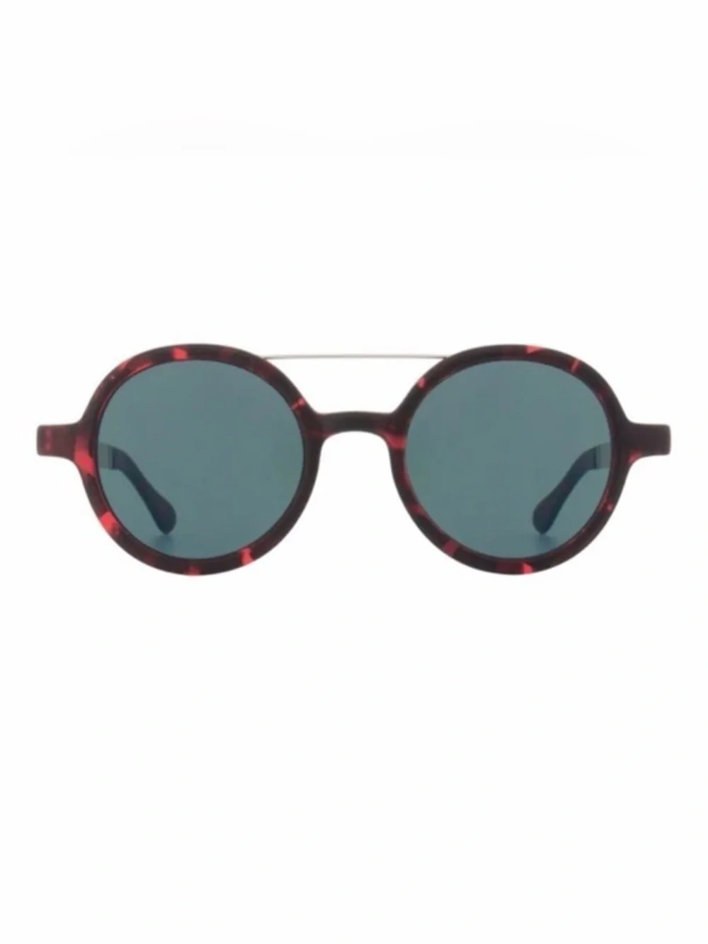 KOMONO Vivien Tortoise Silver Sunglasses Round Red
